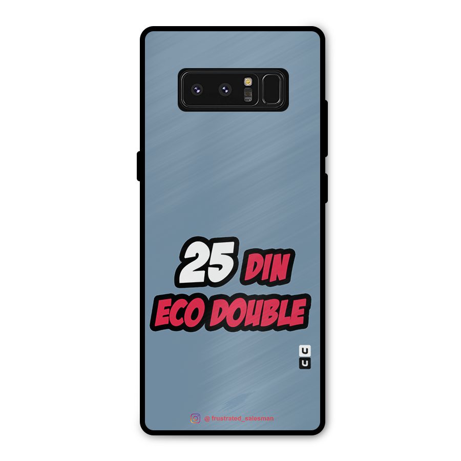 25 Din Eco Double SteelBlue Metal Back Case for Galaxy Note 8