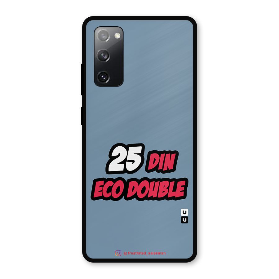 25 Din Eco Double SteelBlue Metal Back Case for Galaxy S20 FE 5G