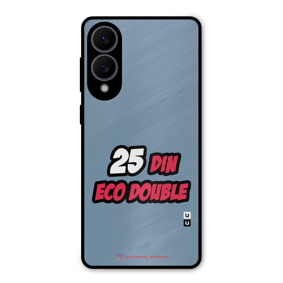 25 Din Eco Double SteelBlue Metal Back Case for Galaxy S25 Edge