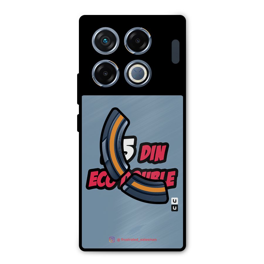 25 Din Eco Double SteelBlue Metal Back Case for Infinix GT 20 Pro