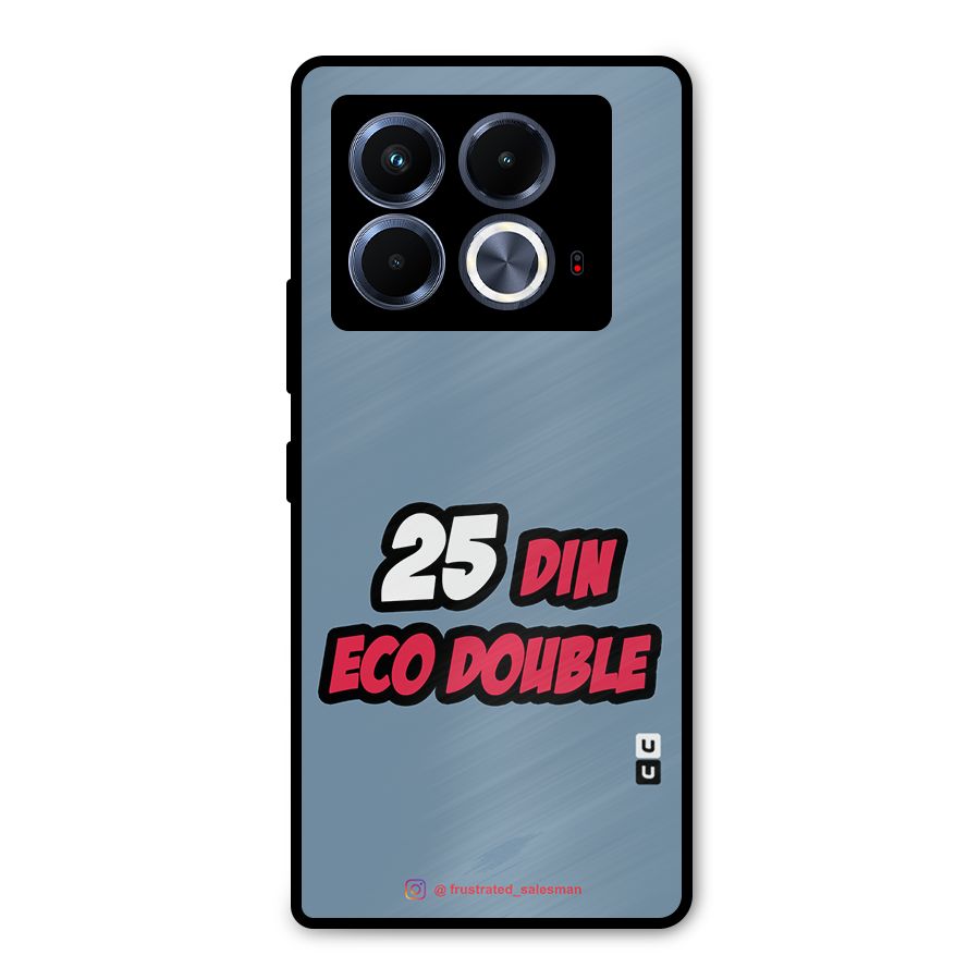 25 Din Eco Double SteelBlue Metal Back Case for Infinix Note 40 5G