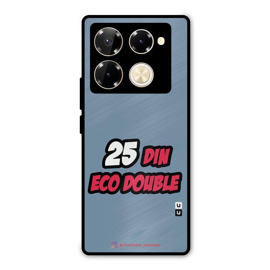 25 Din Eco Double SteelBlue Metal Back Case for Infinix Note 40 Pro