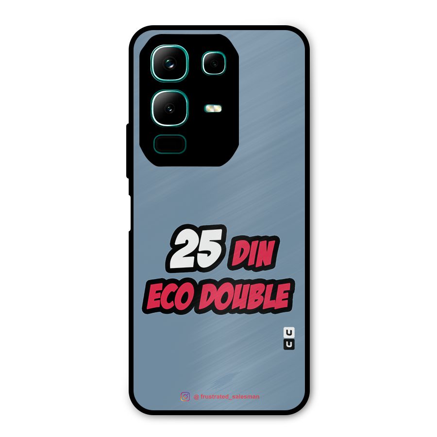 25 Din Eco Double SteelBlue Metal Back Case for Infinix Note 50x