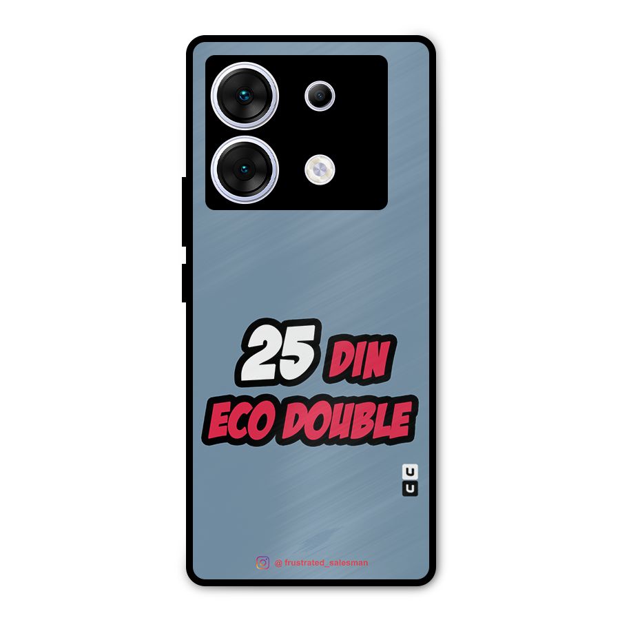 25 Din Eco Double SteelBlue Metal Back Case for Infinix Zero 30 5G