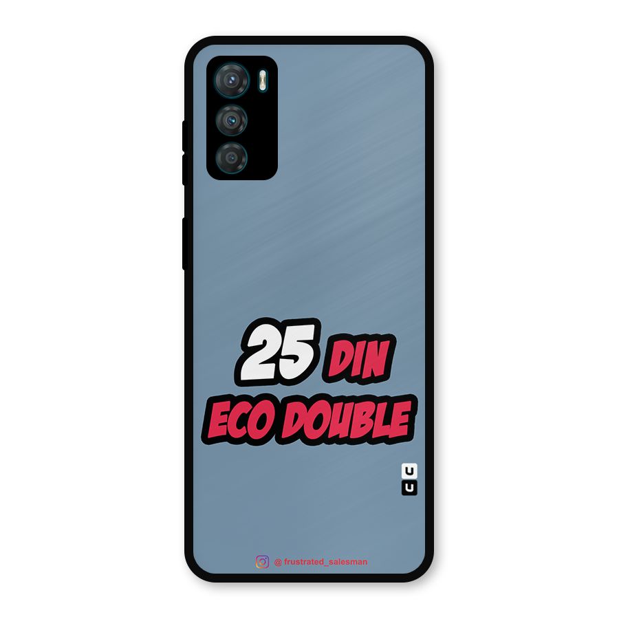 25 Din Eco Double SteelBlue Metal Back Case for Moto G42