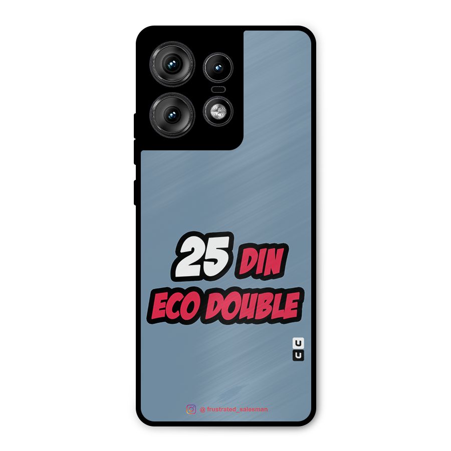 25 Din Eco Double SteelBlue Metal Back Case for Motorola Edge 50 Pro