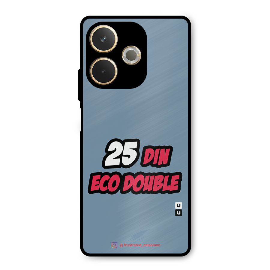 25 Din Eco Double SteelBlue Metal Back Case for Oppo A5 Pro