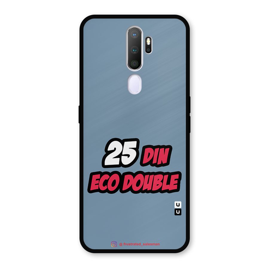25 Din Eco Double SteelBlue Metal Back Case for Oppo A9 (2020)