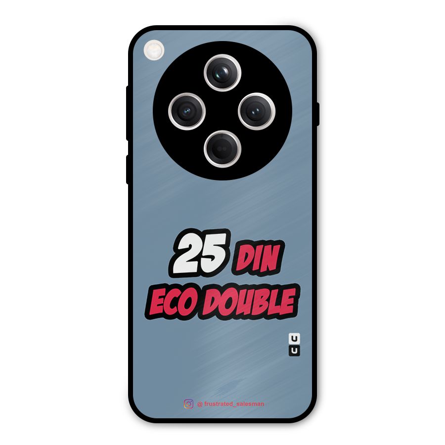 25 Din Eco Double SteelBlue Metal Back Case for Oppo Find X8