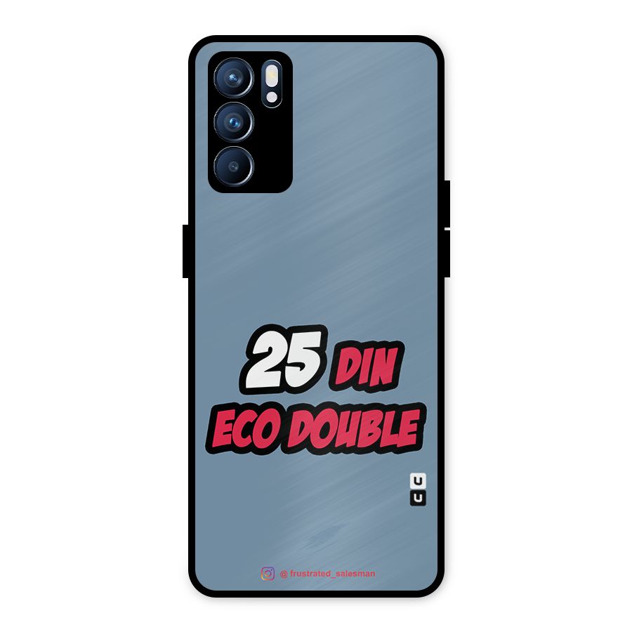 25 Din Eco Double SteelBlue Metal Back Case for Oppo Reno6 5G