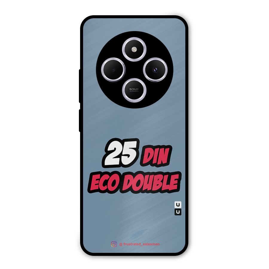 25 Din Eco Double SteelBlue Metal Back Case for Poco C75 5G