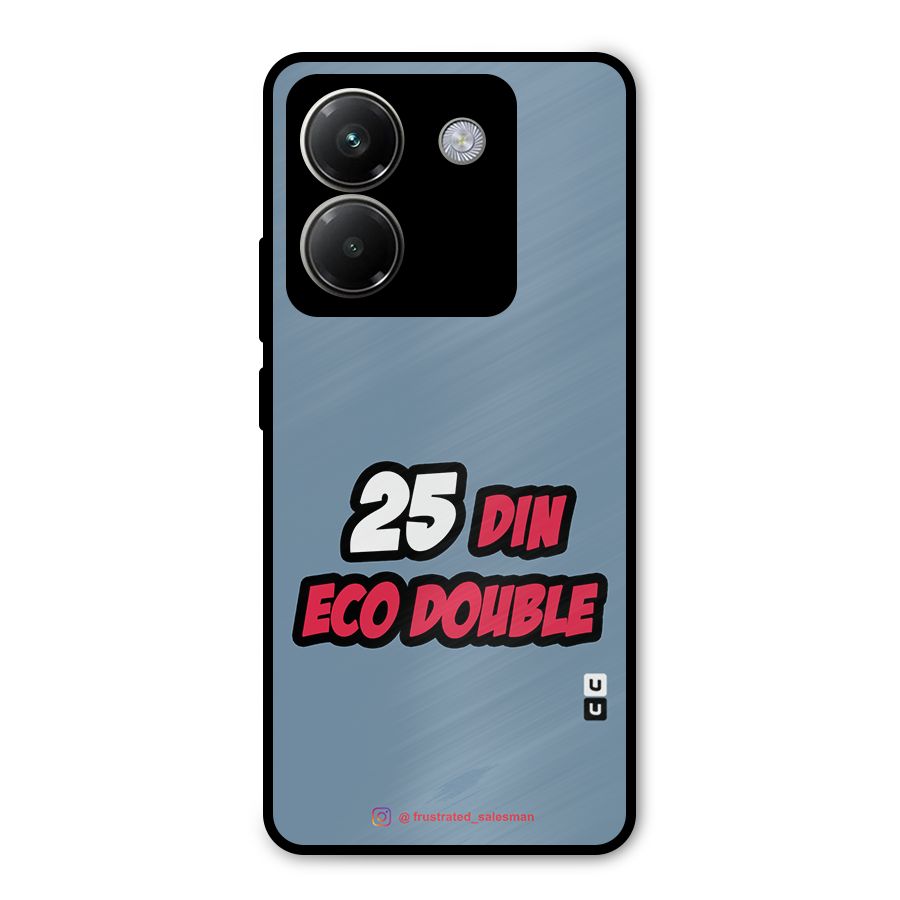 25 Din Eco Double SteelBlue Metal Back Case for Poco M7 Pro 5G