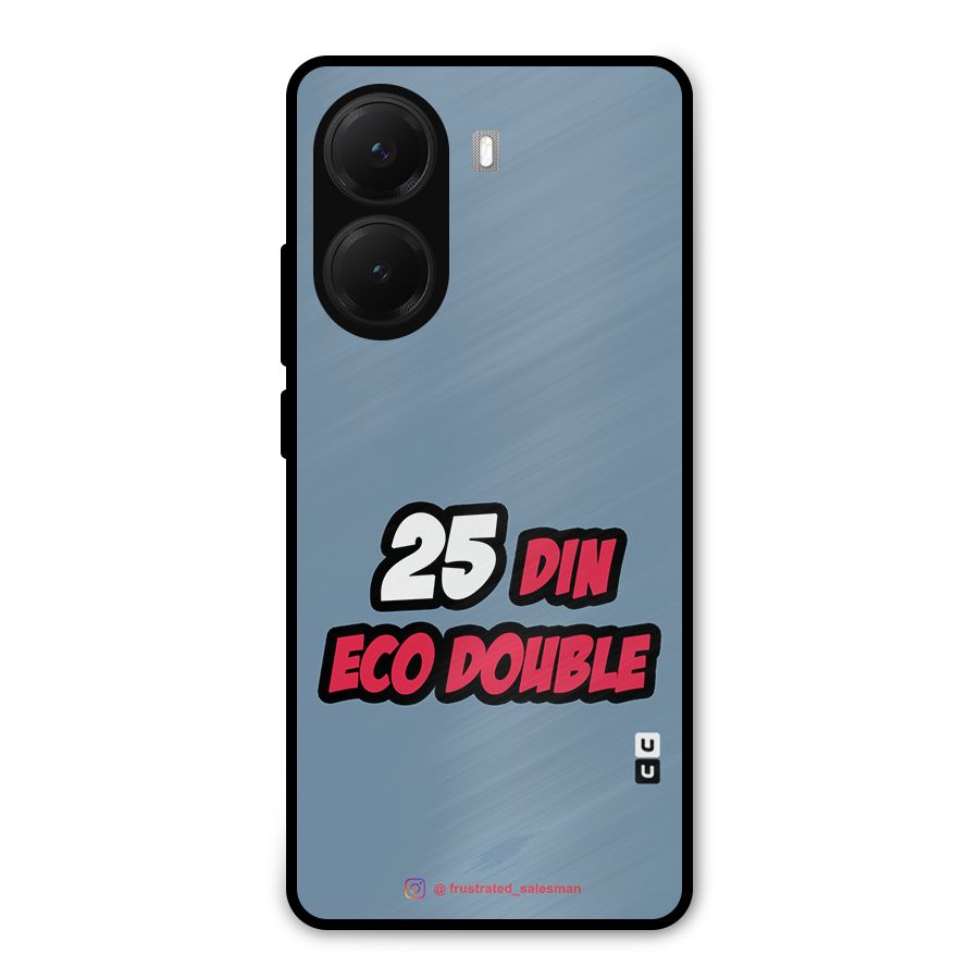 25 Din Eco Double SteelBlue Metal Back Case for Poco X7 Pro