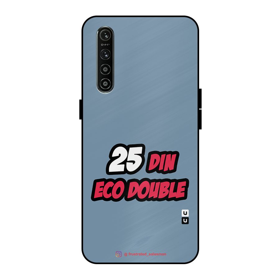 25 Din Eco Double SteelBlue Metal Back Case for Realme XT