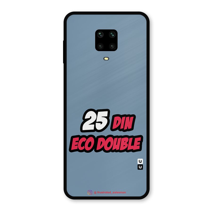 25 Din Eco Double SteelBlue Metal Back Case for Redmi Note 9 Pro Max