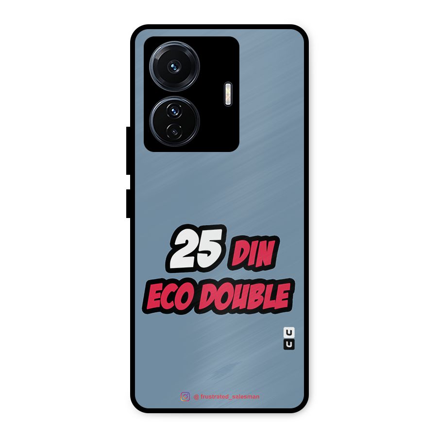 25 Din Eco Double SteelBlue Metal Back Case for Vivo T1 Pro