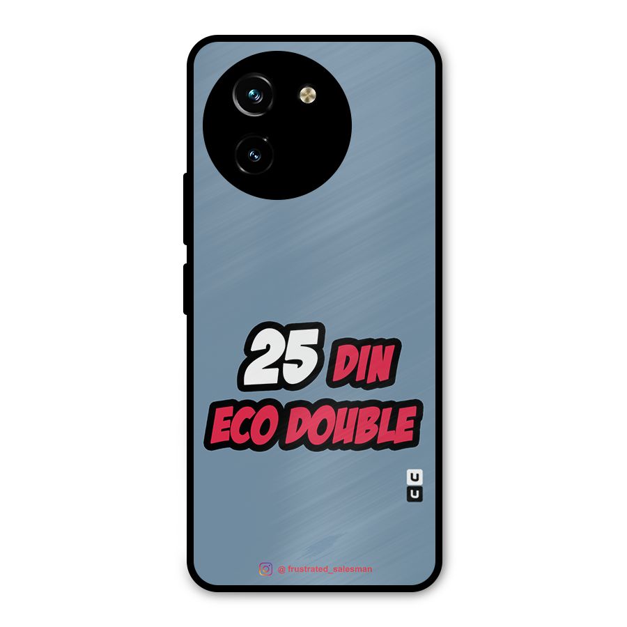 25 Din Eco Double SteelBlue Metal Back Case for Vivo T3x