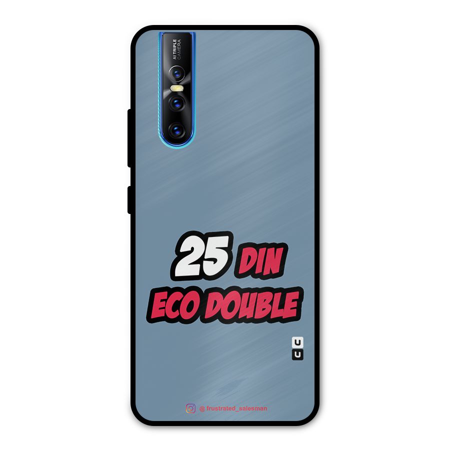 25 Din Eco Double SteelBlue Metal Back Case for Vivo V15 Pro