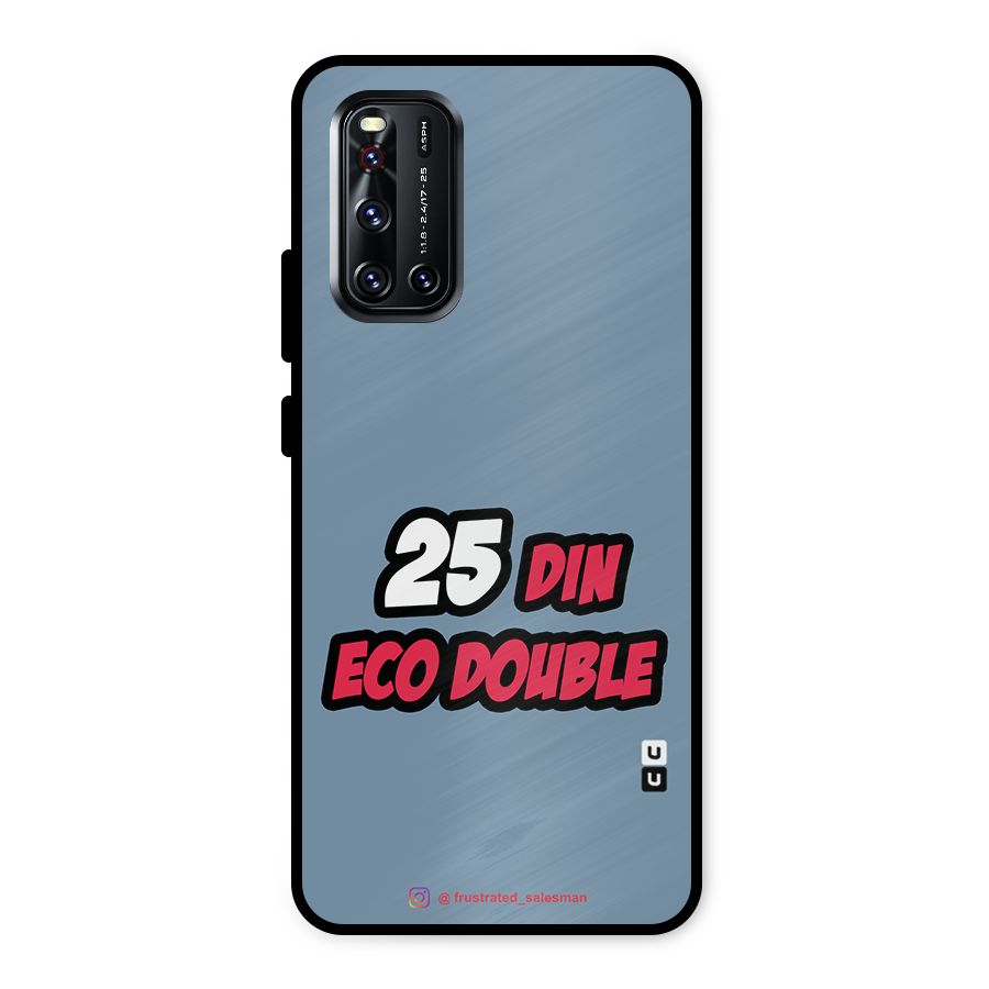 25 Din Eco Double SteelBlue Metal Back Case for Vivo V19