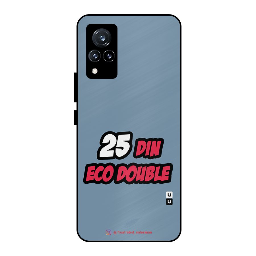 25 Din Eco Double SteelBlue Metal Back Case for Vivo V21 5G