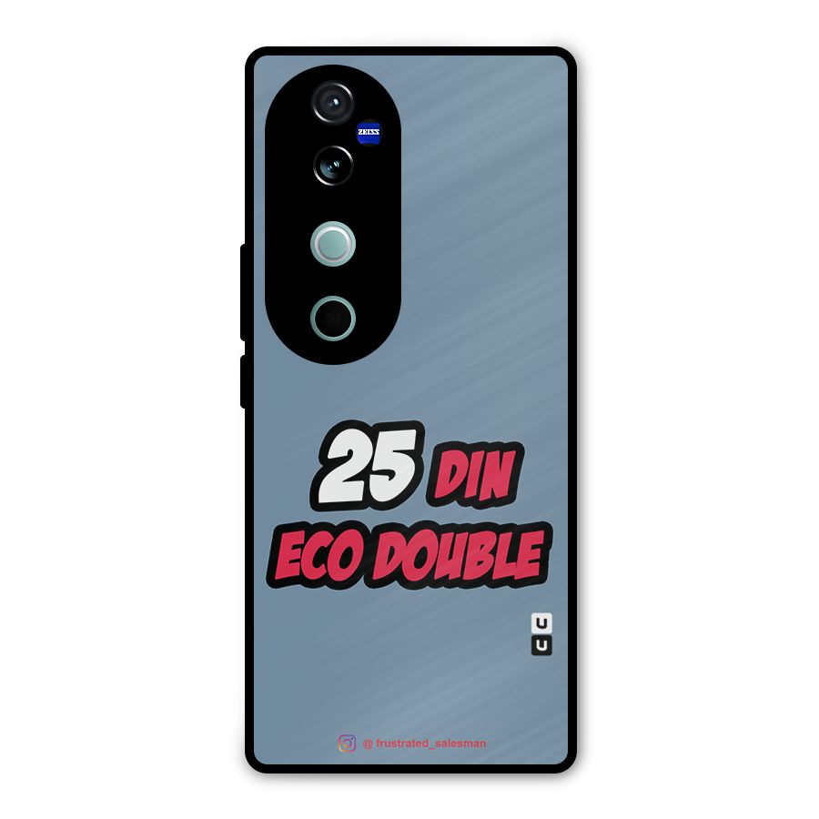25 Din Eco Double SteelBlue Metal Back Case for Vivo V40
