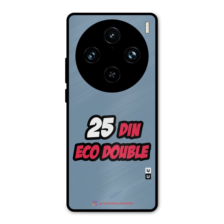 25 Din Eco Double SteelBlue Metal Back Case for Vivo X100 Pro