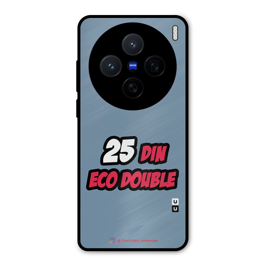 25 Din Eco Double SteelBlue Metal Back Case for Vivo X200