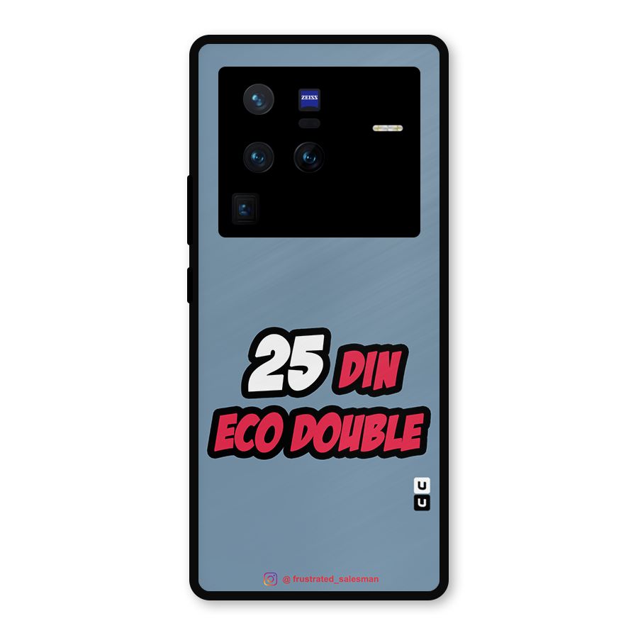 25 Din Eco Double SteelBlue Metal Back Case for Vivo X80 Pro