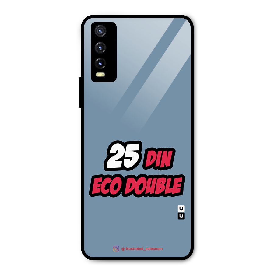 25 Din Eco Double SteelBlue Metal Back Case for Vivo Y20