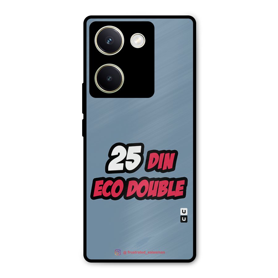 25 Din Eco Double SteelBlue Metal Back Case for Vivo Y200 Pro