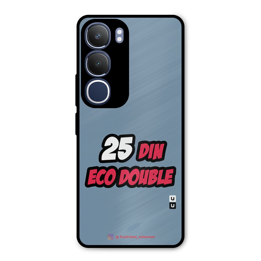 25 Din Eco Double SteelBlue Metal Back Case for Vivo Y29