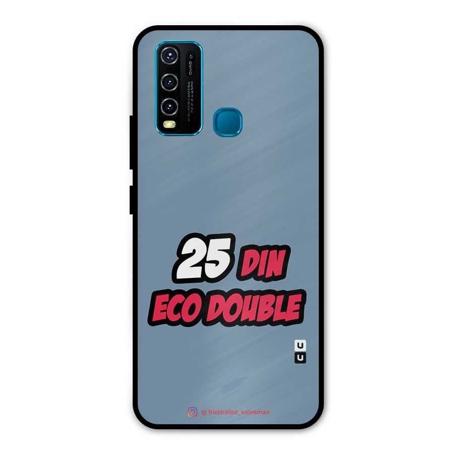25 Din Eco Double SteelBlue Metal Back Case for Vivo Y30