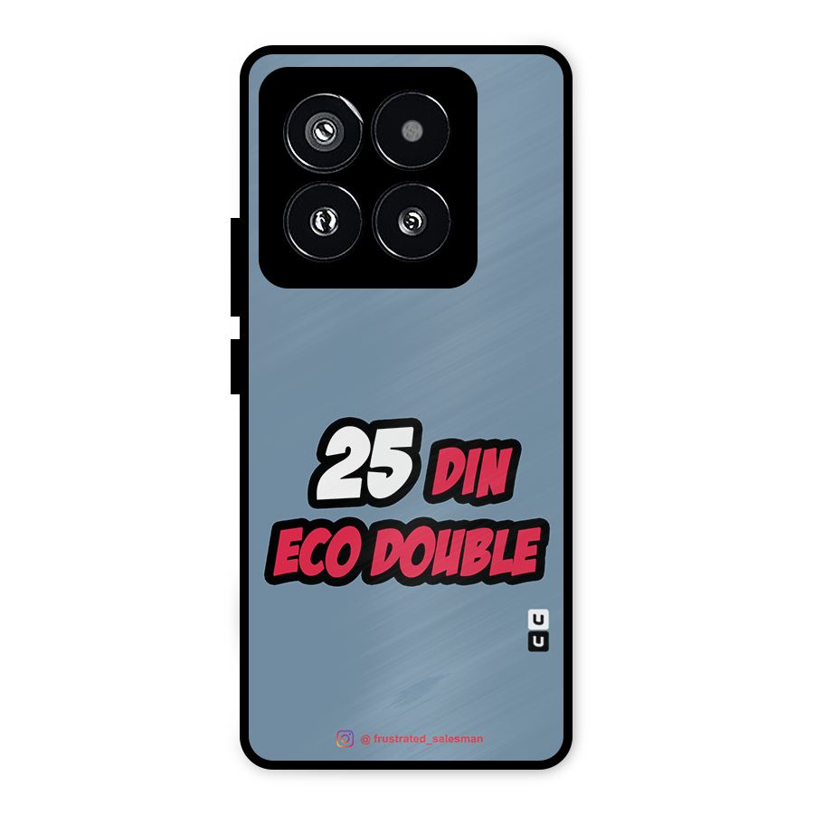25 Din Eco Double SteelBlue Metal Back Case for Xiaomi 14 Pro