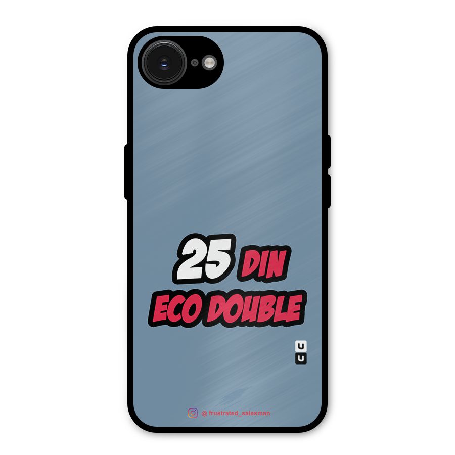 25 Din Eco Double SteelBlue Metal Back Case for iPhone 16e