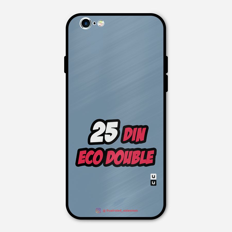 25 Din Eco Double SteelBlue Metal Back Case for iPhone 6 6s