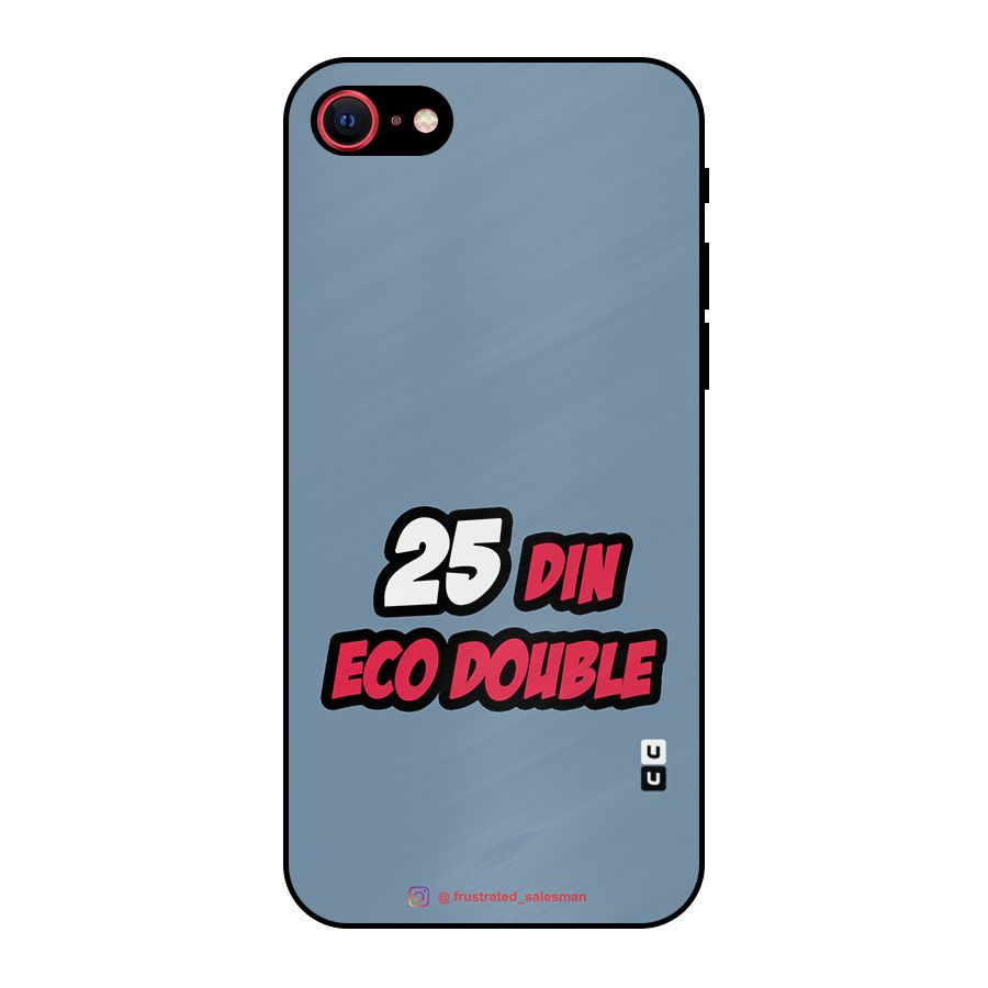 25 Din Eco Double SteelBlue Metal Back Case for iPhone 8