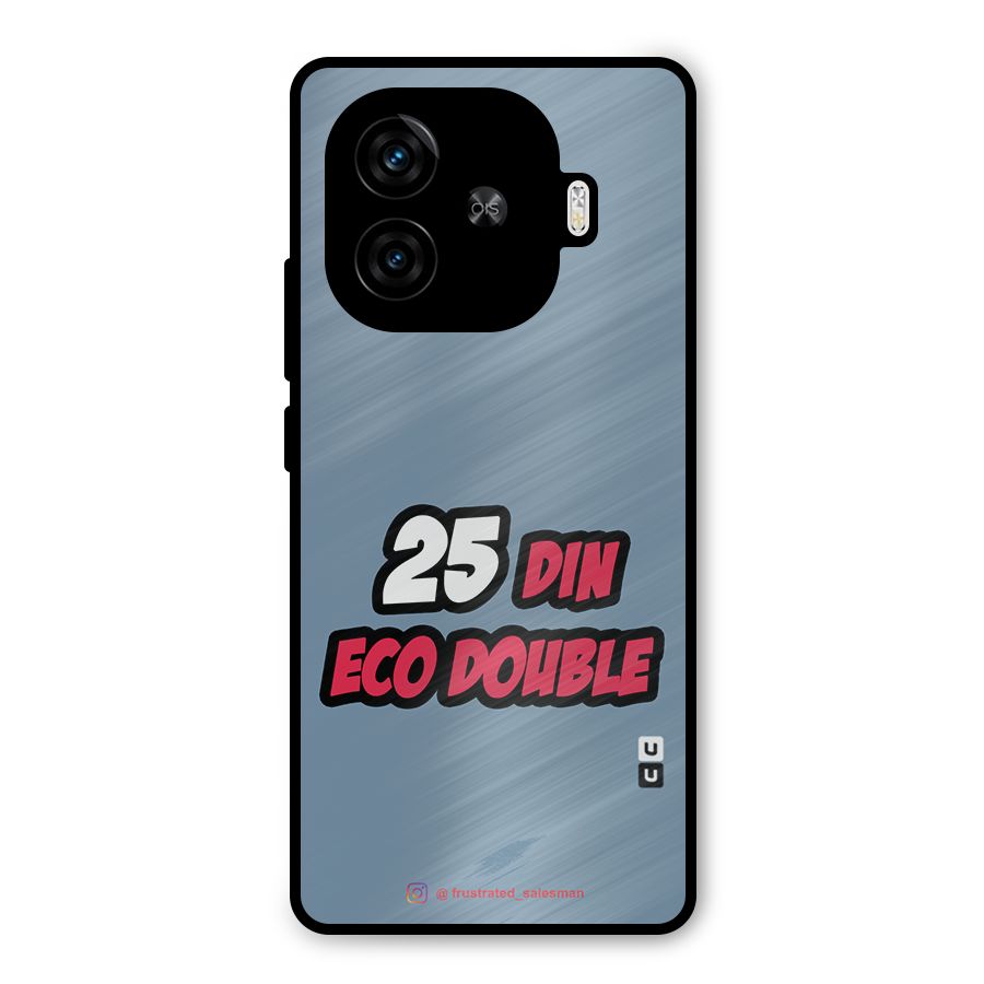 25 Din Eco Double SteelBlue Metal Back Case for iQOO Neo 10R