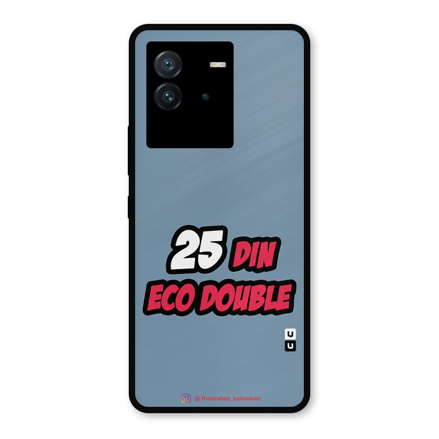 25 Din Eco Double SteelBlue Metal Back Case for iQOO Neo 6 5G