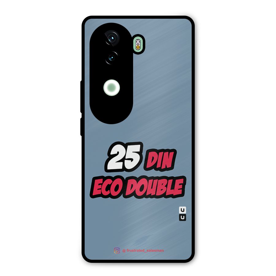 25 Din Eco Double SteelBlue Metal Back Case for iQOO Z9s