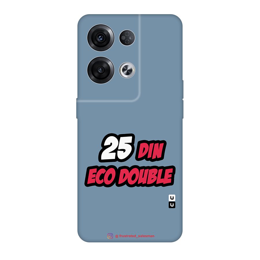 25 Din Eco Double SteelBlue Original Polycarbonate Back Case for Oppo Reno8 Pro 5G