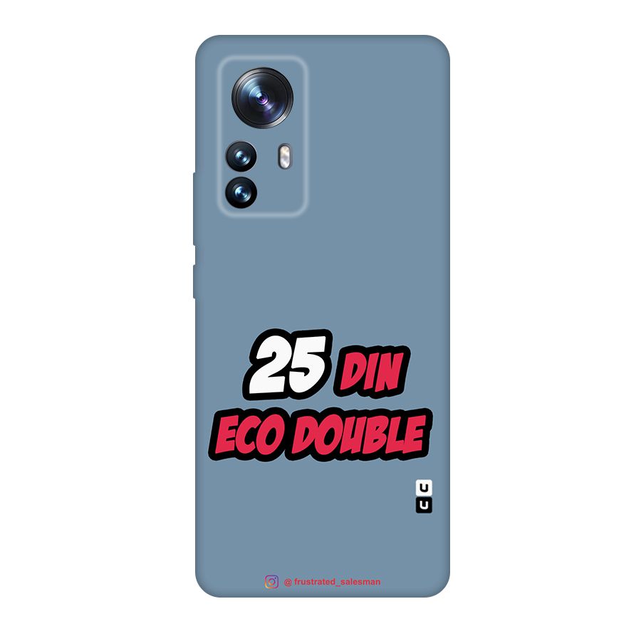 25 Din Eco Double SteelBlue Original Polycarbonate Back Case for Xiaomi 12 Pro