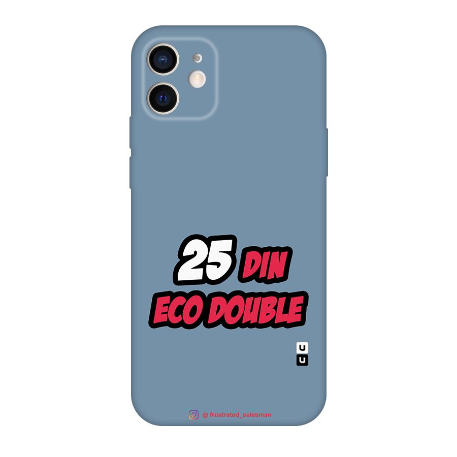 25 Din Eco Double SteelBlue Original Polycarbonate Back Case for iPhone 12