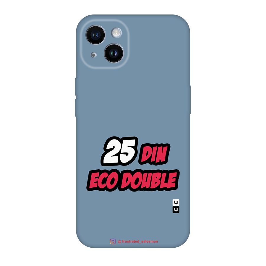 25 Din Eco Double SteelBlue Original Polycarbonate Back Case for iPhone 14