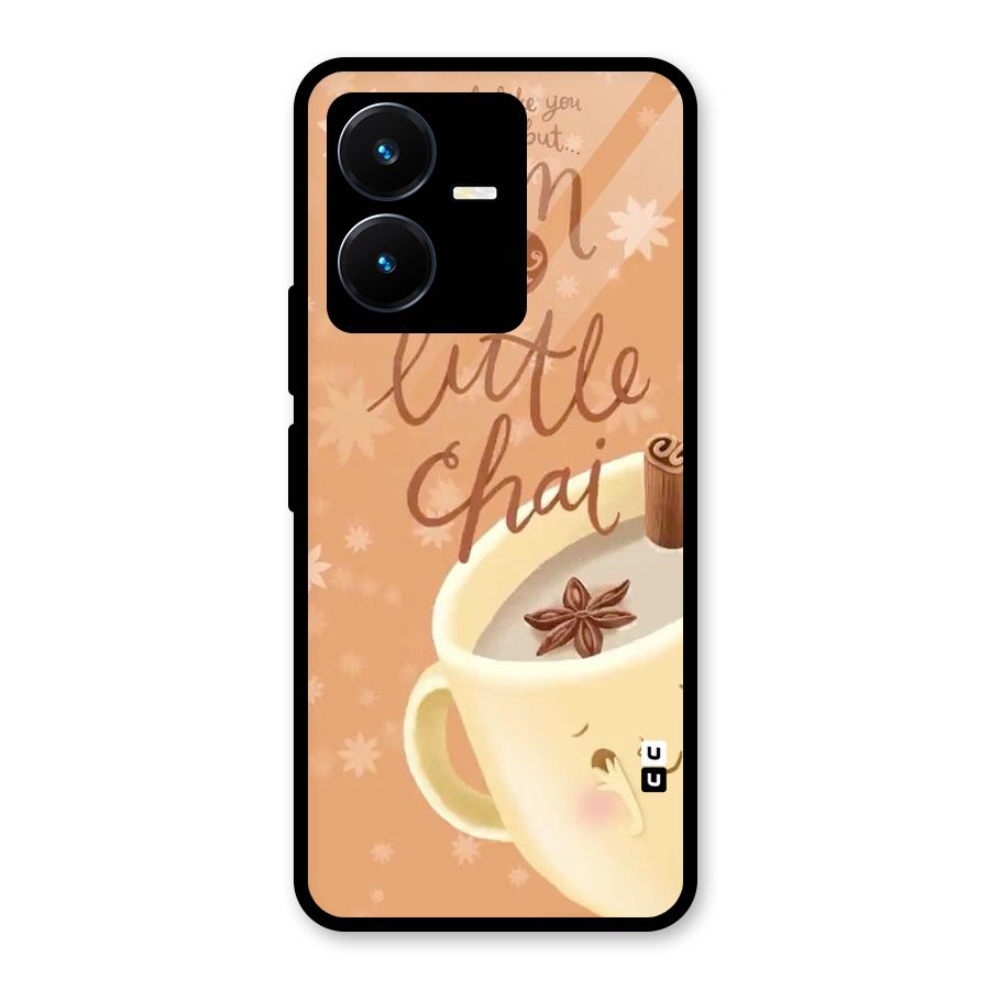 A Little Chai Glass Back Case for Vivo Y22s