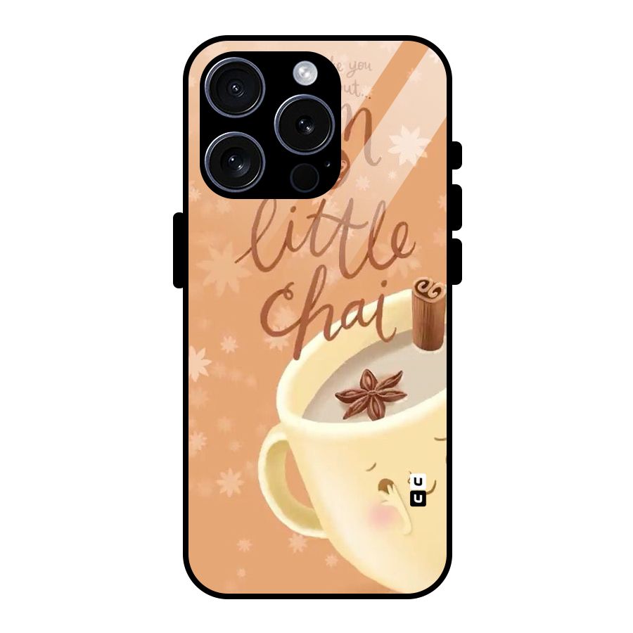 A Little Chai Glass Back Case for iPhone 15 Pro