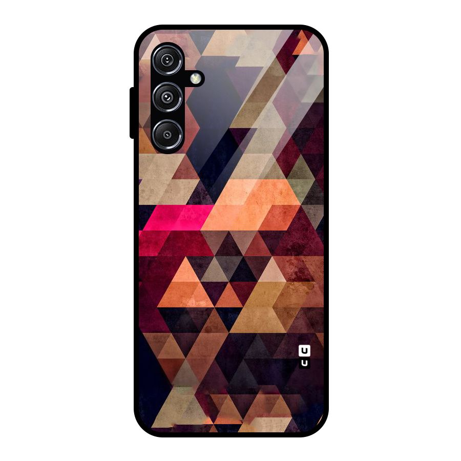 Abstract Beauty Triangles Glass Back Case for Galaxy M34 5G
