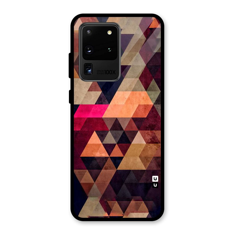 Abstract Beauty Triangles Glass Back Case for Galaxy S20 Ultra