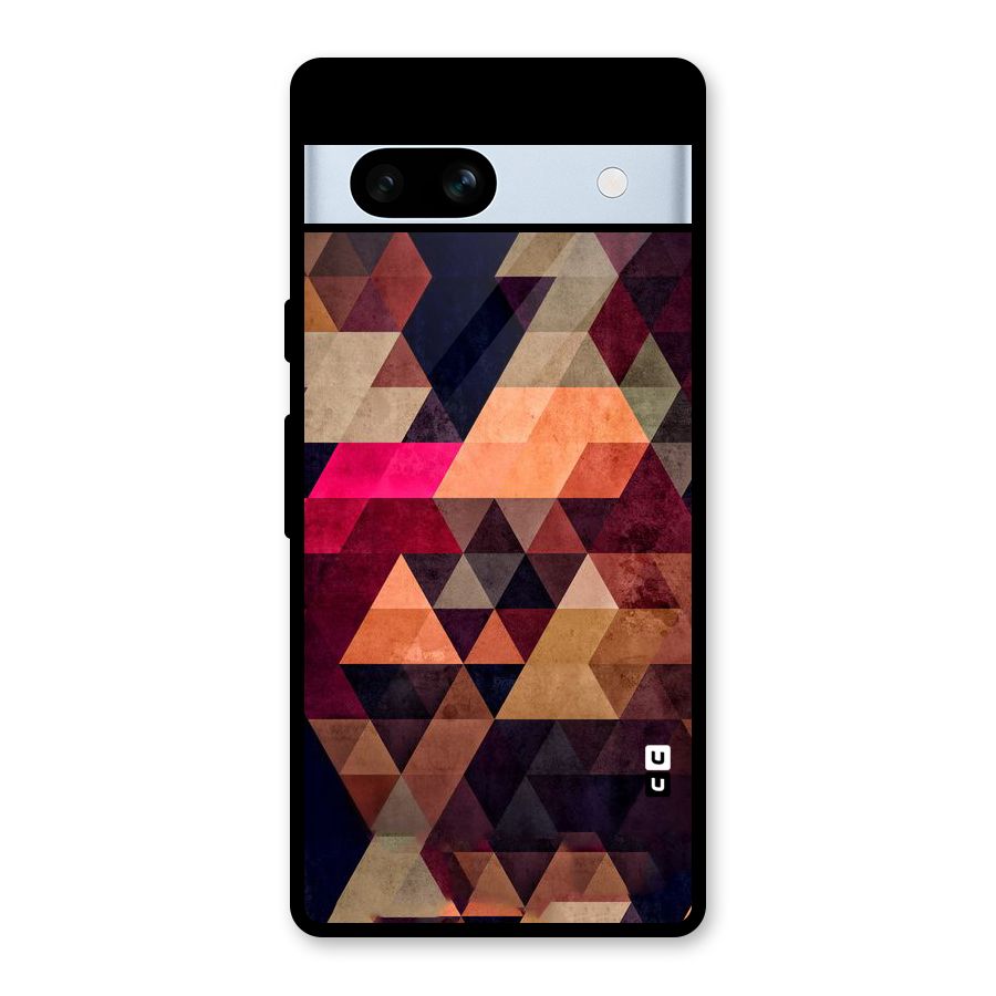 Abstract Beauty Triangles Glass Back Case for Google Pixel 7a