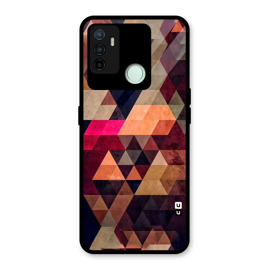 Abstract Beauty Triangles Glass Back Case for Oppo A53
