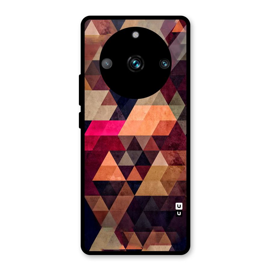 Abstract Beauty Triangles Glass Back Case for Realme 11 Pro Plus